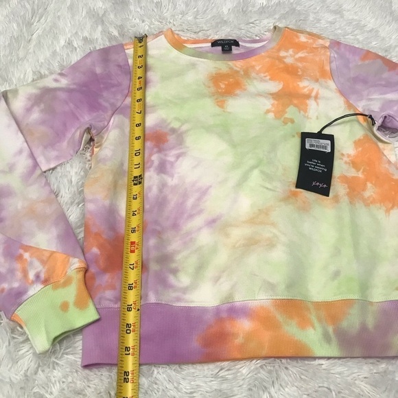 NWT Wildfox Sherbet Tie Dye Woman’s crewneck Sweatshirt size XS - Picture 8 of 12
